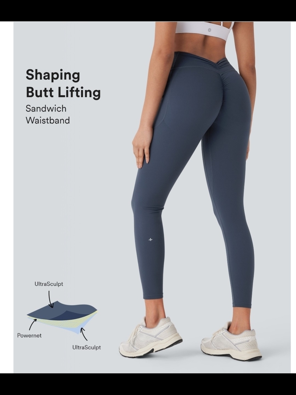 HALARA Navy UltraSculpt™ Contour Leggings